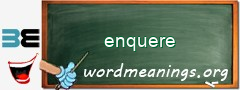 WordMeaning blackboard for enquere